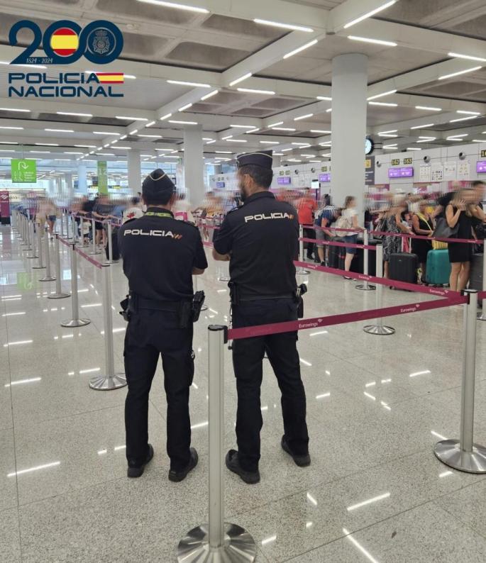 National Police at Palma Airport, Mallorca