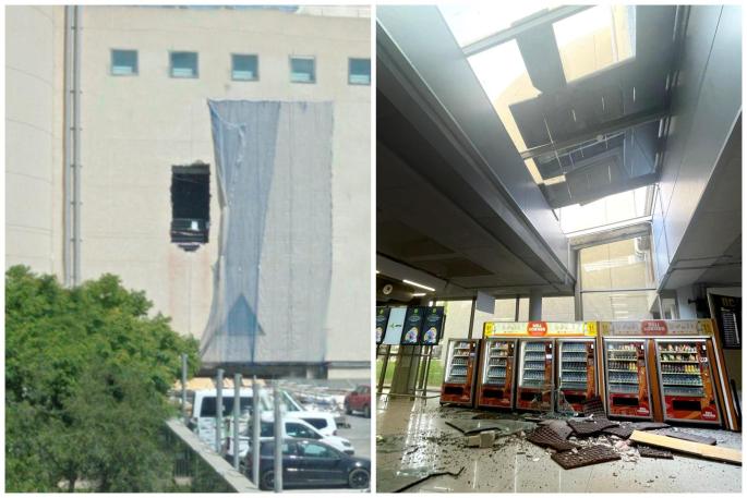Roof collapse at Palma Airport, Mallorca