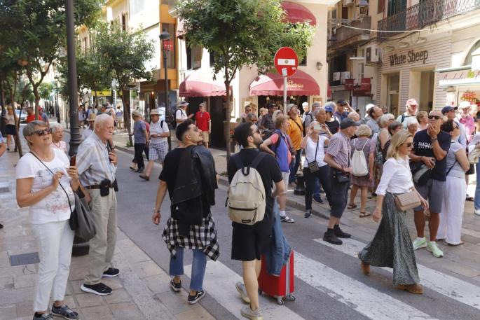 People on a street in Palma, Mallorca