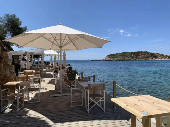 Tabgha, the beach bar in Mallorca run by the Church.