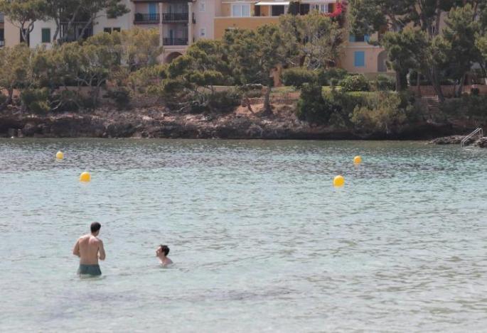 People in the sea at Illetes, Mallorca