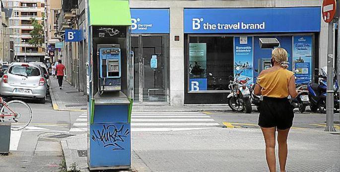 Public phone booths.