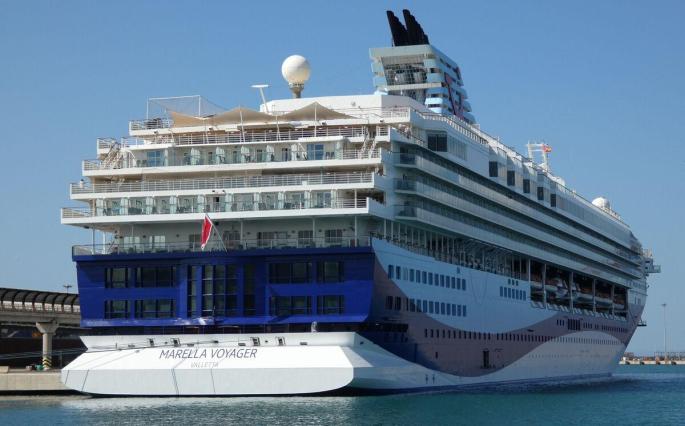 The Marella Voyager is one of the cruise ships visiting Palma today