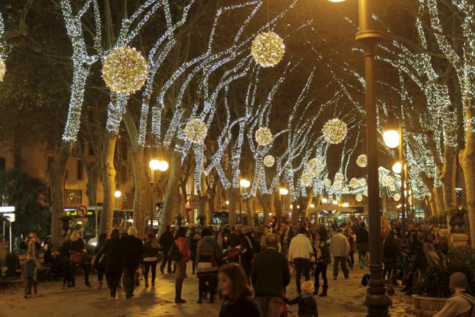 Christmas lights in Palma
