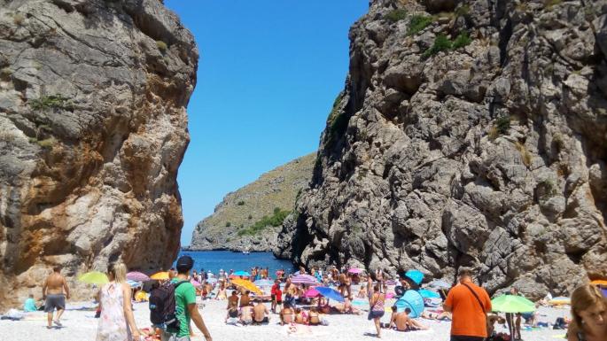 Towards sa Calobra. Thousands of tourists take one of the most beautiful excursions every year!