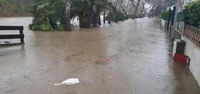 The Torrente at Canyamel has burst its banks