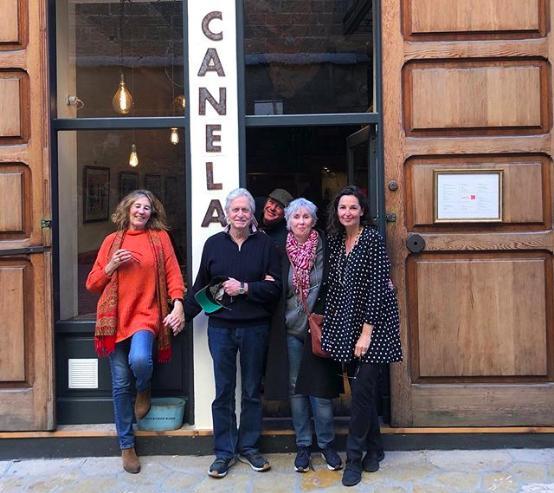 Michael Douglas at Canela Restaurant in Palma.