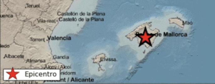 Earthquake in Montuïri, Majorca.