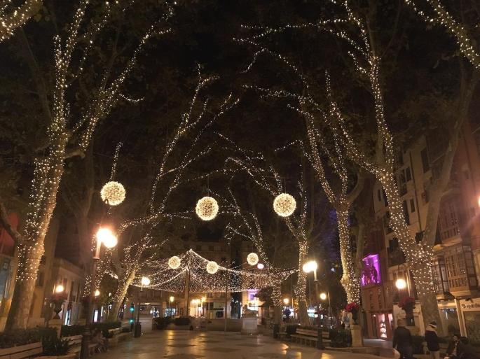 Christmas lights in Palma.