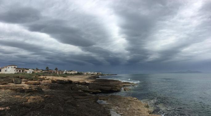 Cloudy skies on the islands