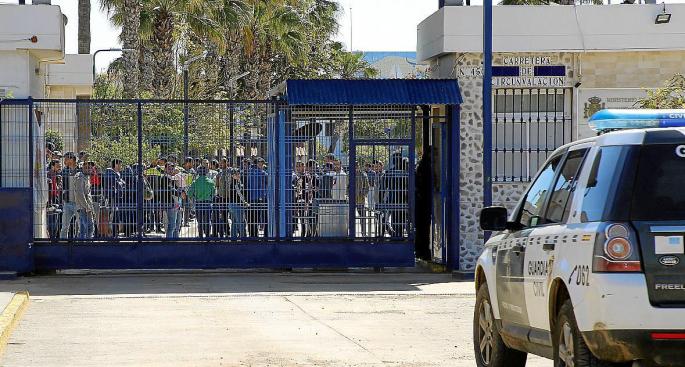 Temporary migrant centre in Spain