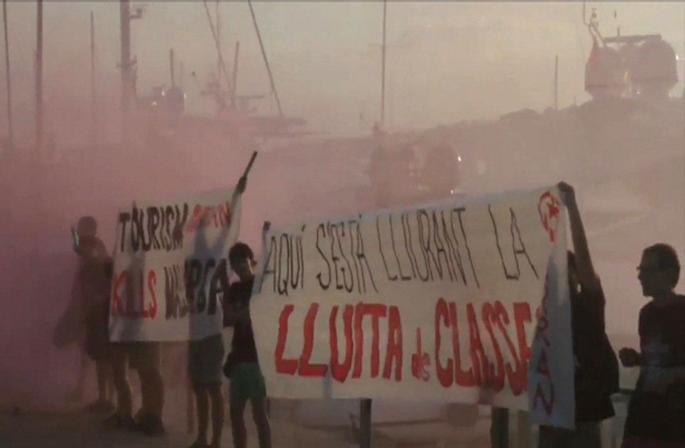 Anti-tourism protest in Palma, Mallorca in July 2017