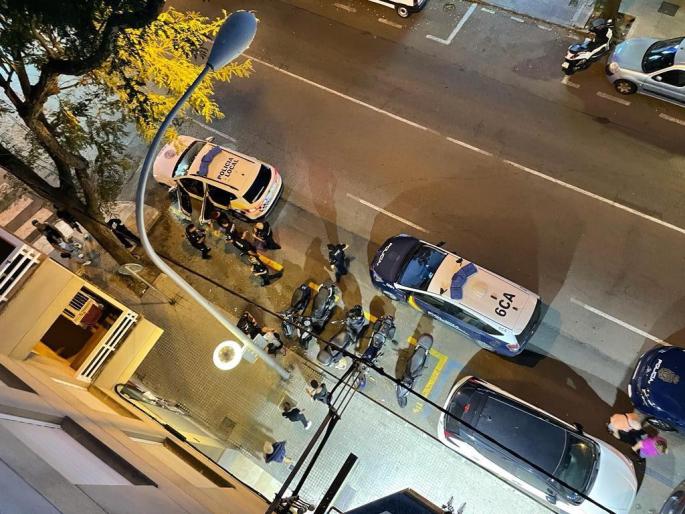 Police at an incident in Palma, Mallorca