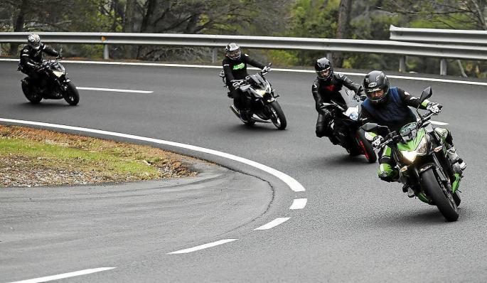 Motorcyclists in Mallorca's Tramuntana Mountains