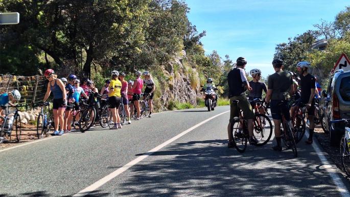 Cyclists in Mallorca's mountains