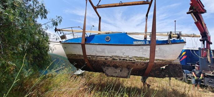 Abandoned boat in Mallorca