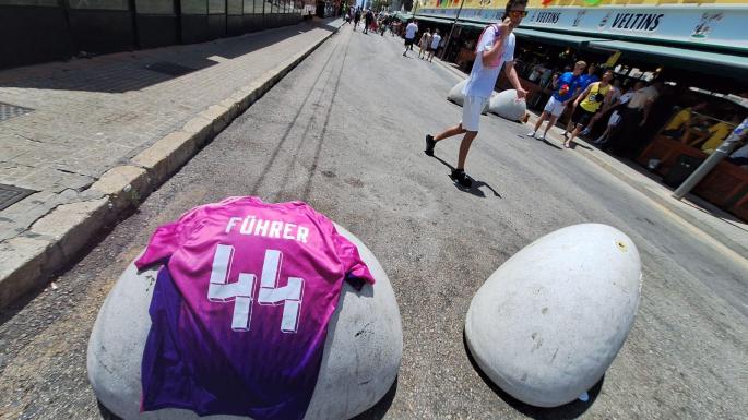 Nazi symbol football shirt in Mallorca