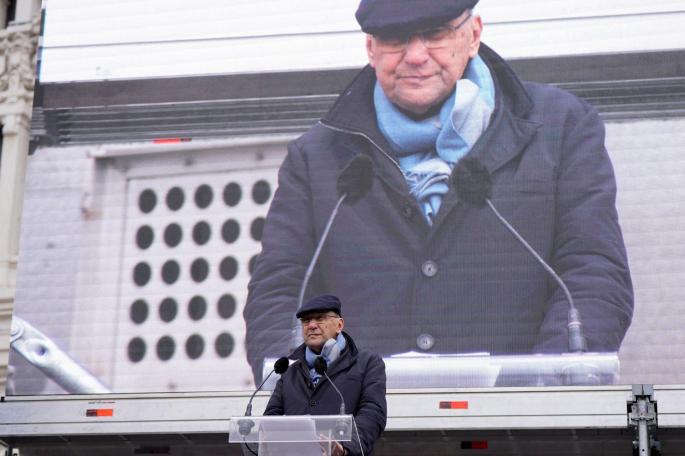 FILE PHOTO: Spain's Vox party co-founder Vidal-Quadras attends protest against PM Sanchez in Madrid