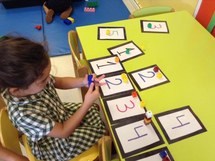 They have been learning about body parts and talking about the differences in hair and eye colour