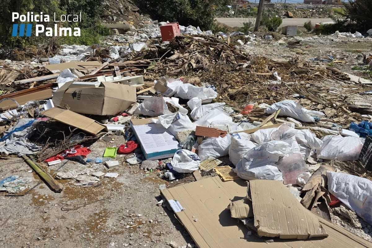 Olaglig dumpning av avfall i Palma, Mallorca