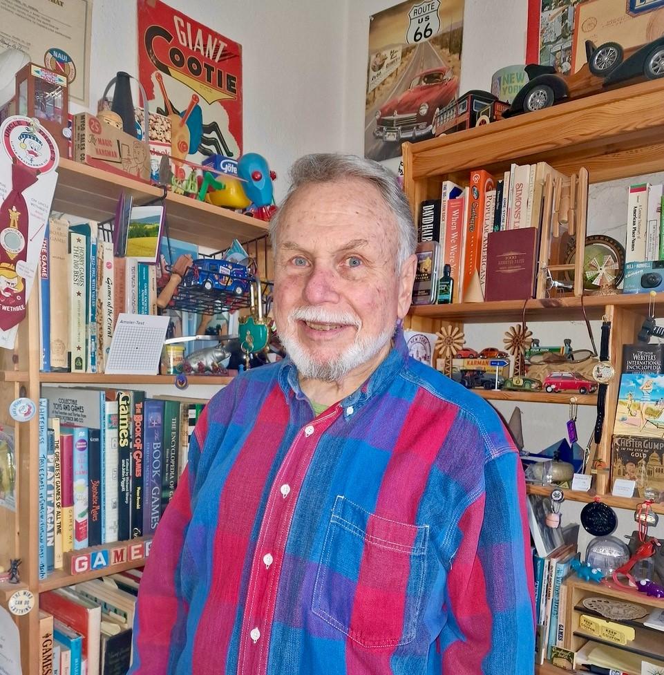 Bruce comparing historical and current maps of Palma