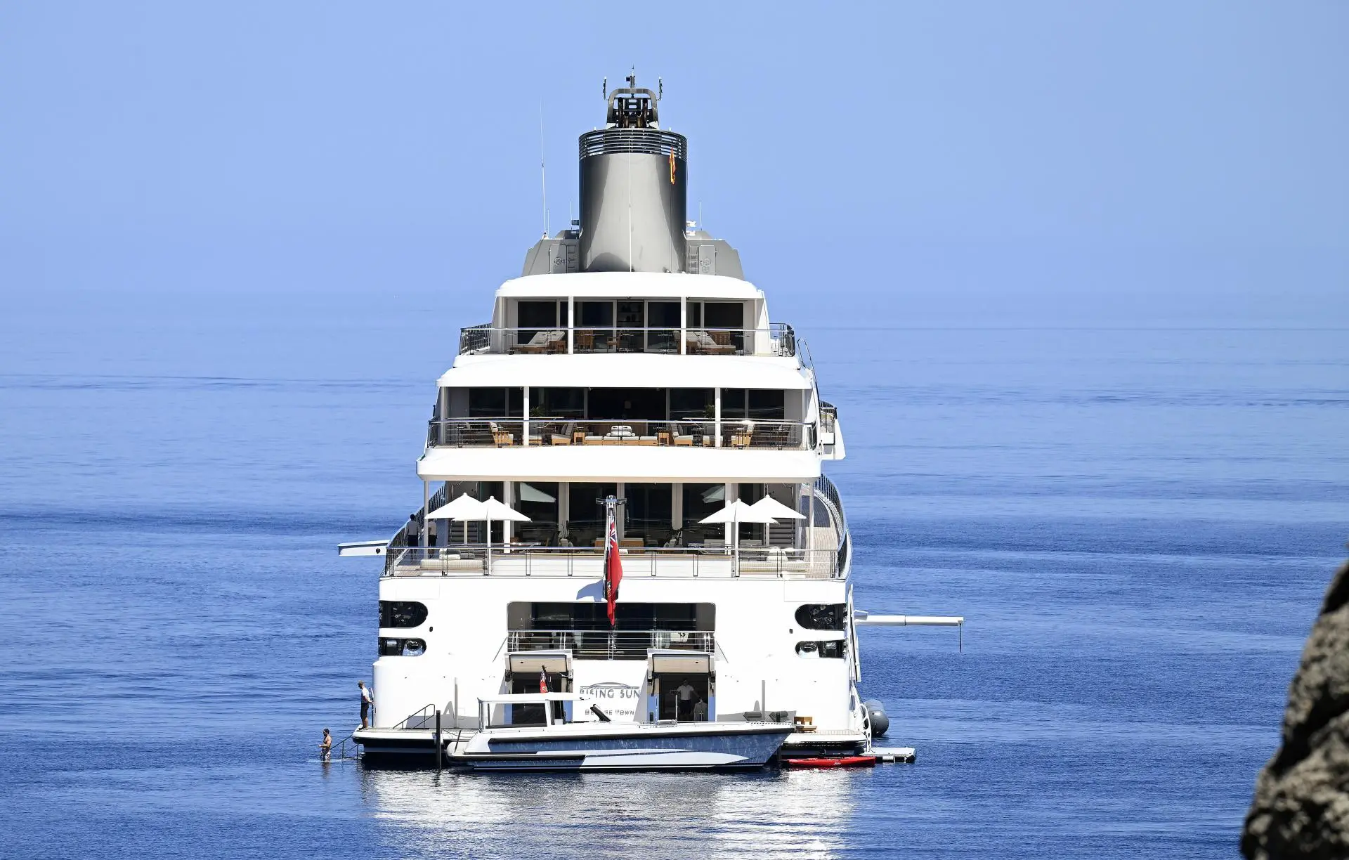 Inside Rising Sun, the 138-metre superyacht now anchored off Mallorca