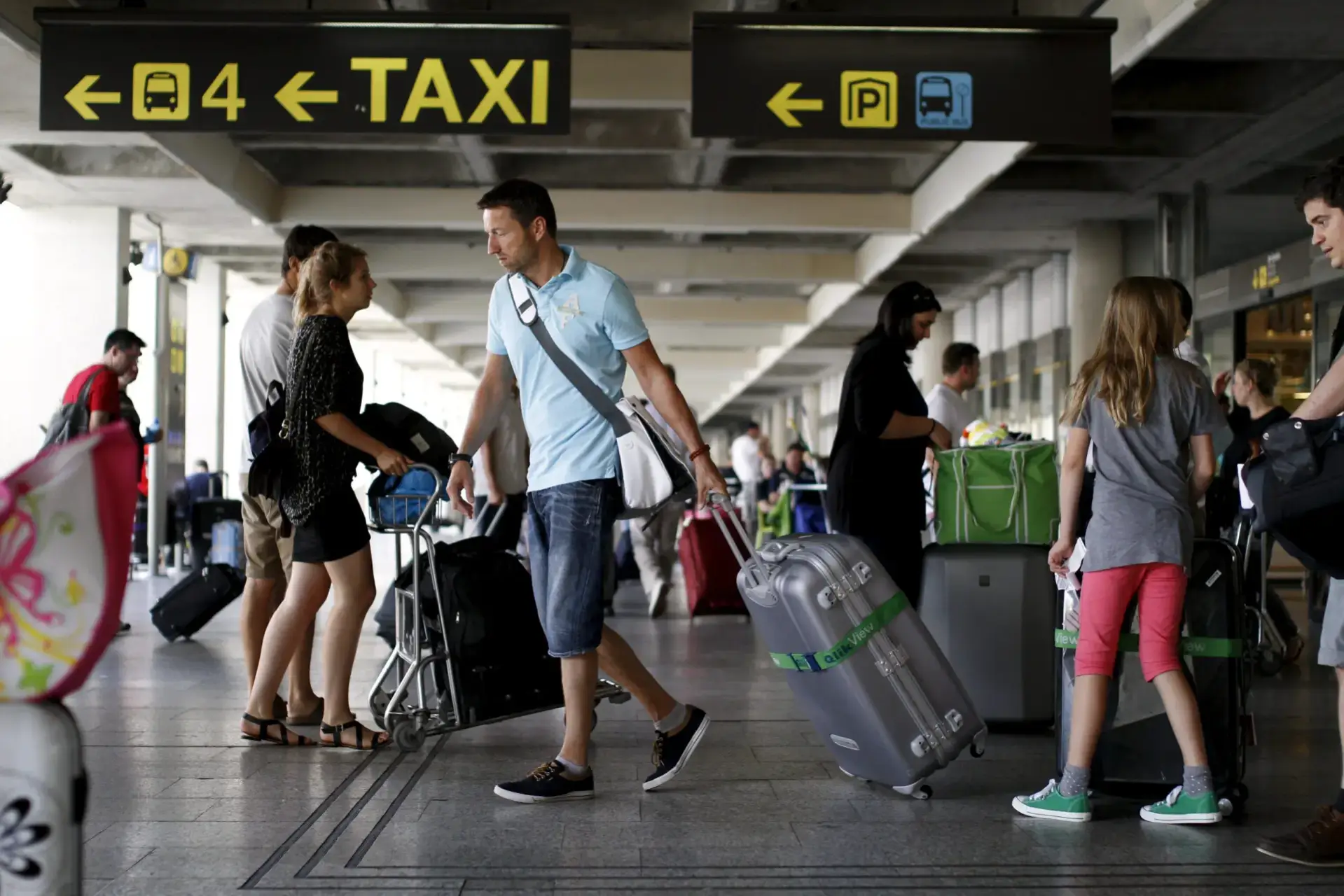 Passengers at Palma Airport, Mallorca