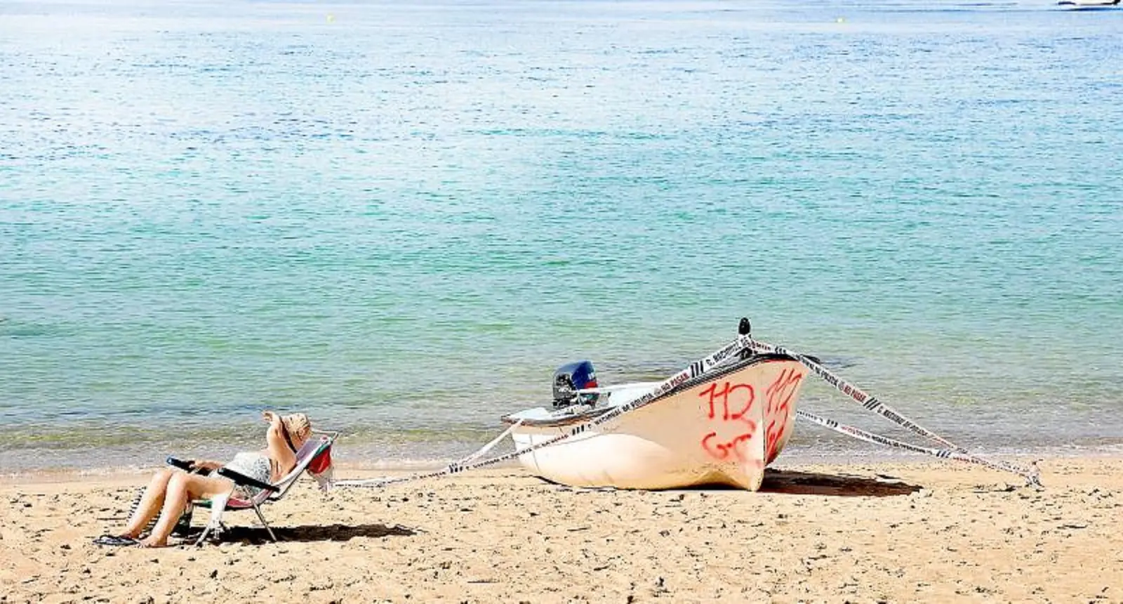 One small boat reached Palma's main beach this summer.