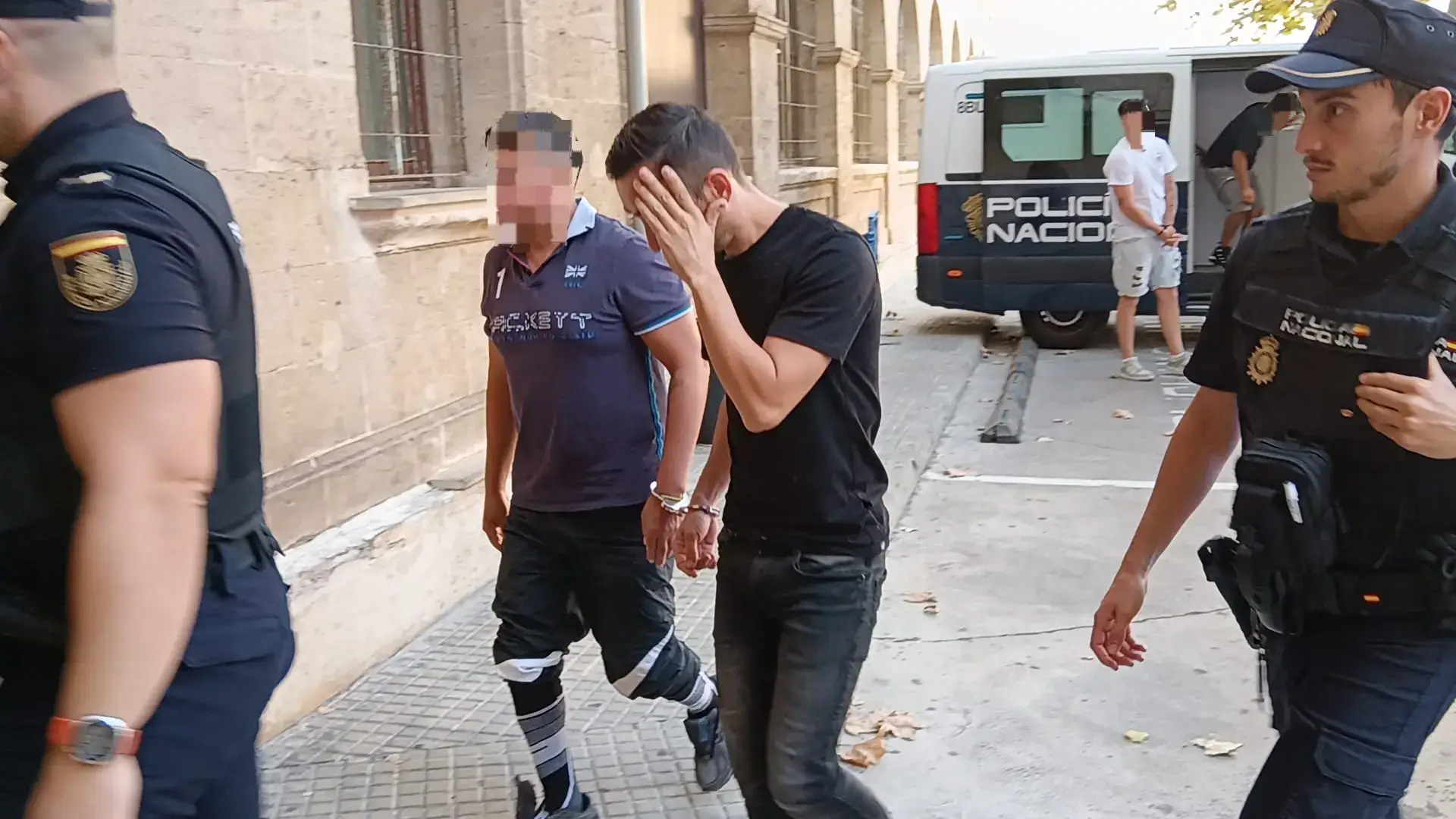 Going to court in Palma Mallorca accused of arson