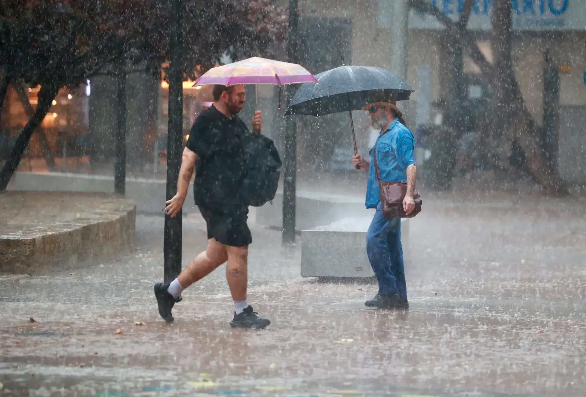Rain in Palma, Mallorca