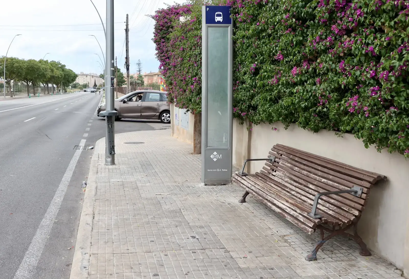 Scene of an incident in which four people were run into in Palma, Mallorca