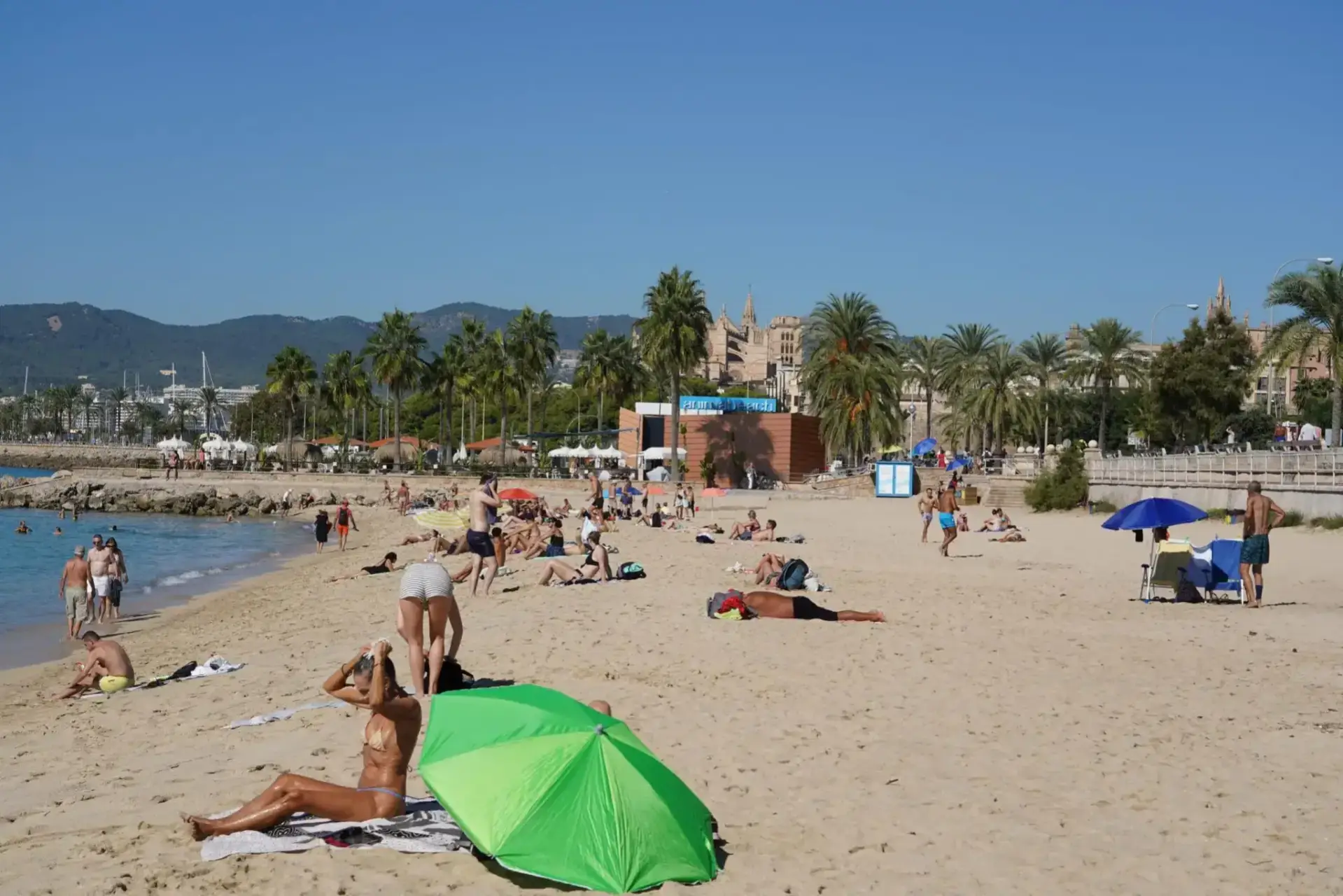 Beach in Palma, Mallorca in autumn