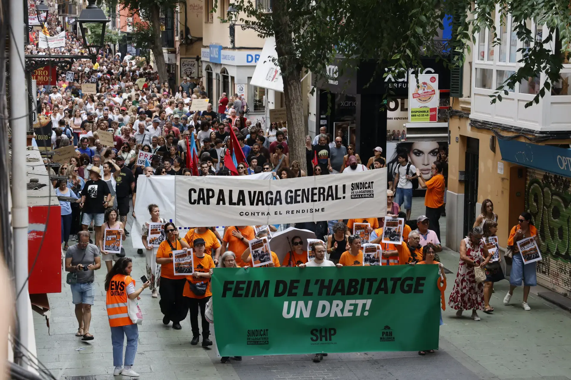 Protest for the right to housing in Palma, Mallorca
