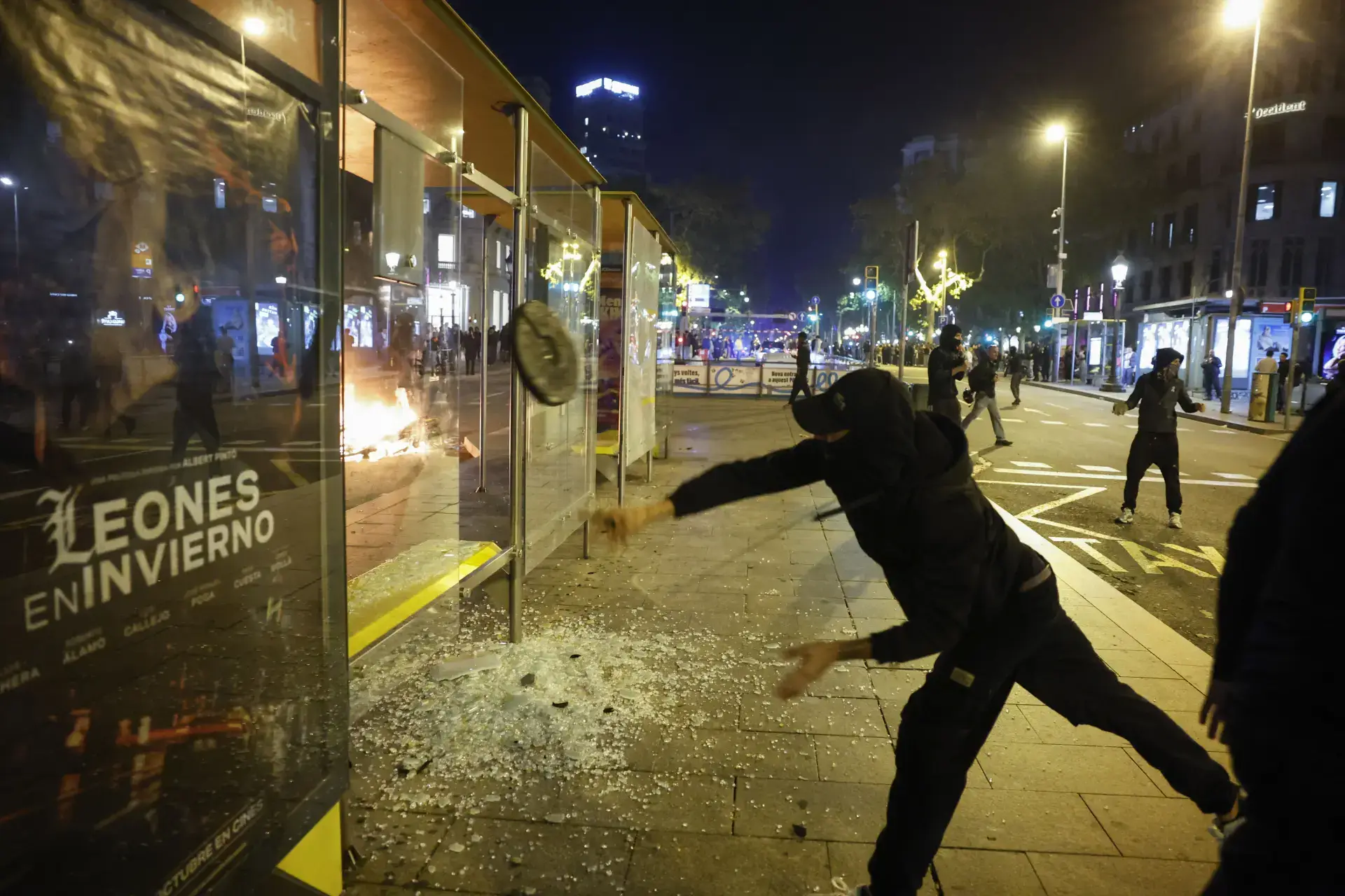 Rioting in Barcelona