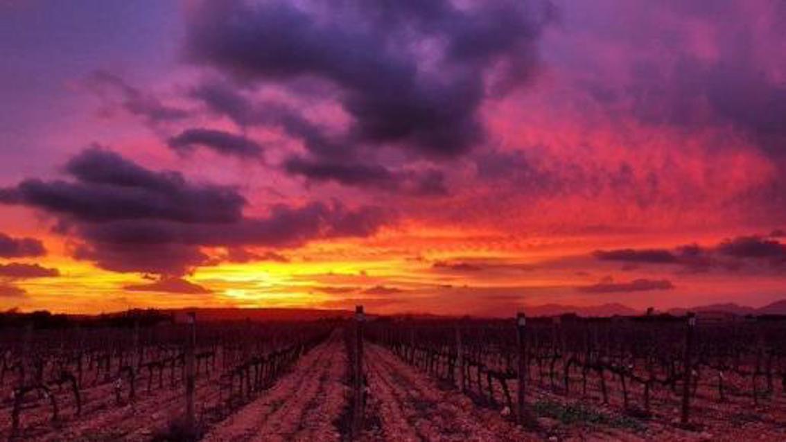 A spectacular sunset in Mallorca before the storm arrived