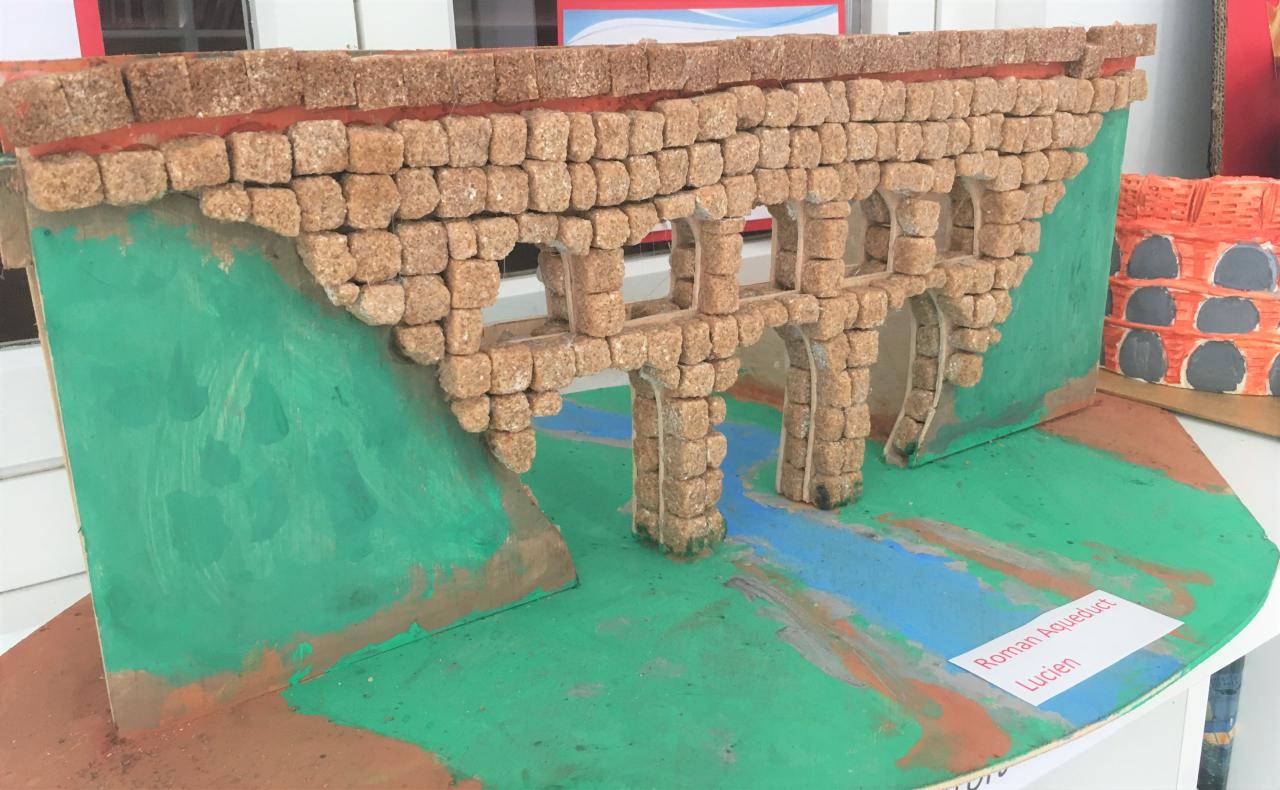 Romans invented many creations such as the aqueduct