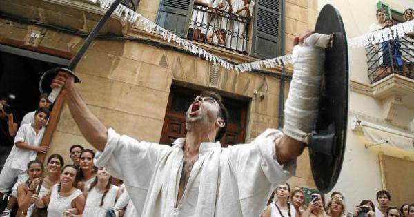 Moors and Christians battle in Pollensa, Mallorca