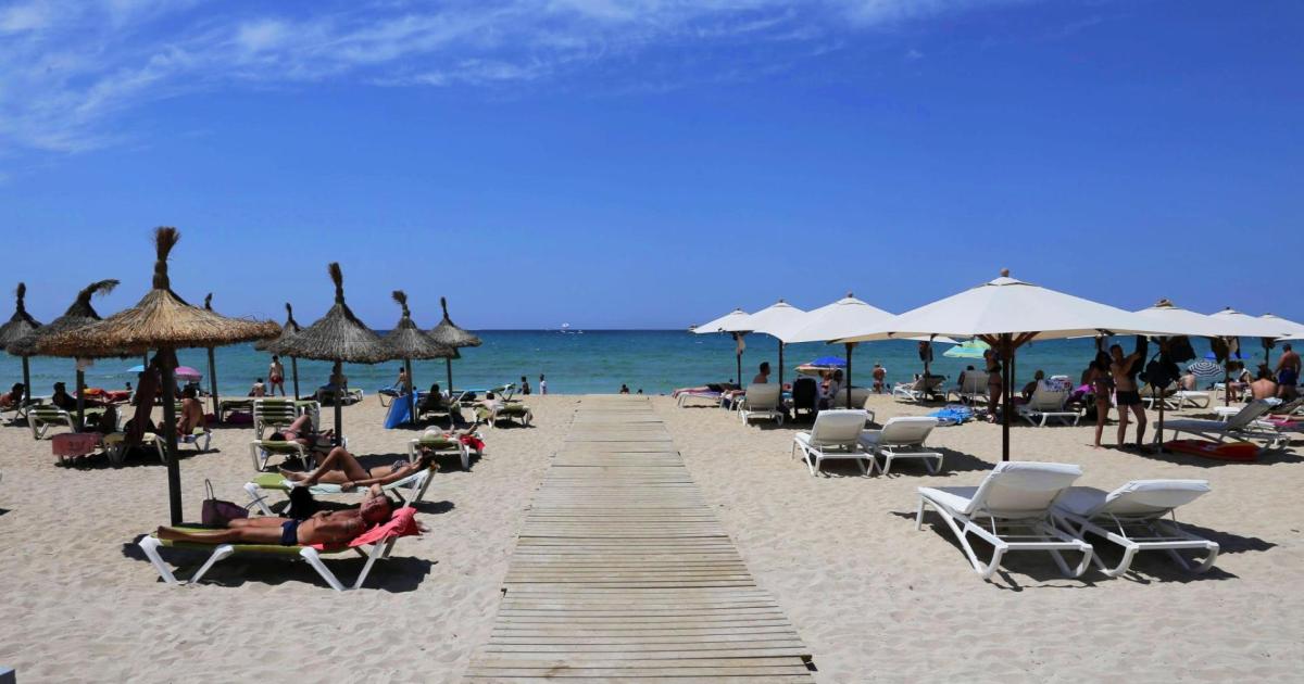 Playa de Muro in Mallorca beach services sun loungers, parasols, beach