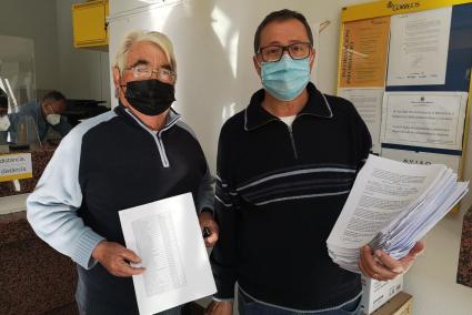 Representatives of the residents association for Casetes des Capellans in Playa de Muro, Mallorca