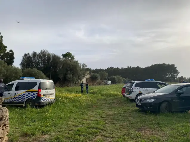 Policía en el lugar del accidente en Mallorca