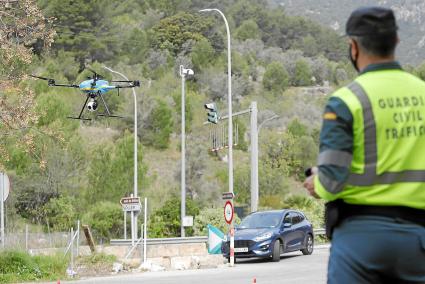 A drone used by Guardia Civil traffic police in Mallorca