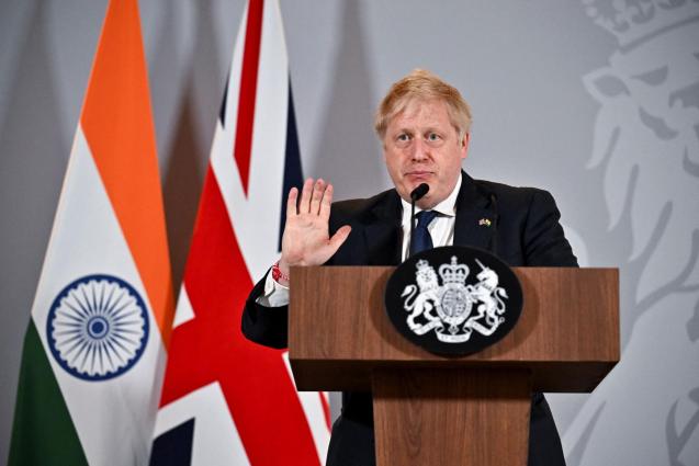 El primer ministro británico, Boris Johnson, visita la India