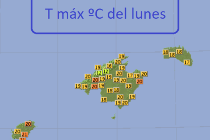 Highs in the Balearics on January 9, 2023