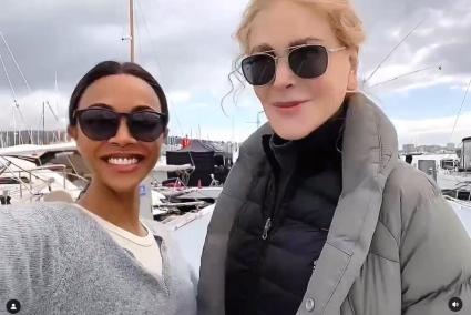 Zoe Saldaña has been filming in Mallorca with Nicole Kidman.