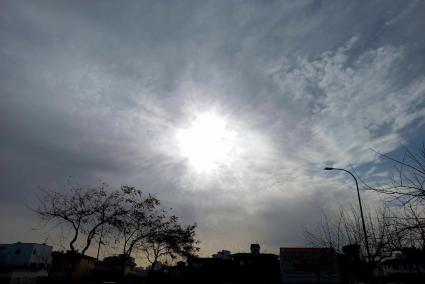 Sun through cloud in Mallorca