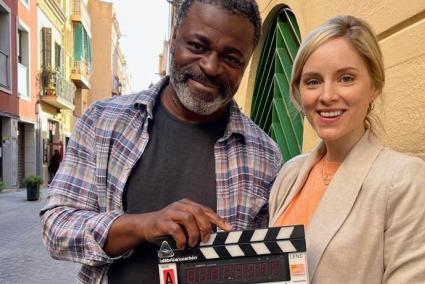 The Diplomat on Alibi stars Sophie Rundle and Danny Sapani on set in Barcelona.