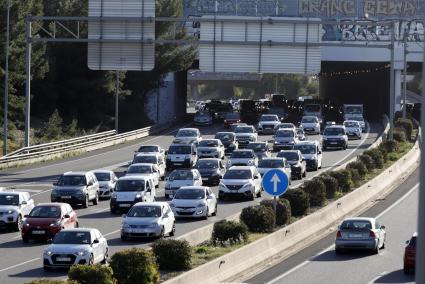 Traffic jam in Palma, Mallorca