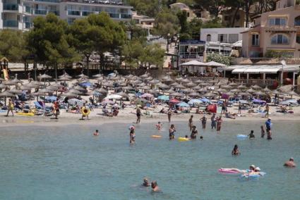 The beach at Camp de Mar.