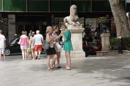 Tourists in Palma, Mallorca