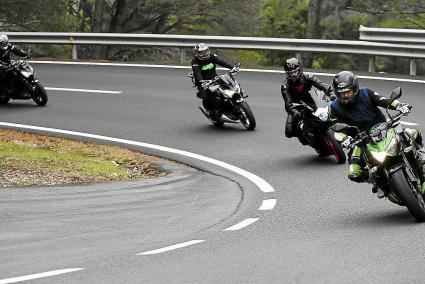 Motorcyclists in Mallorca's Tramuntana Mountains